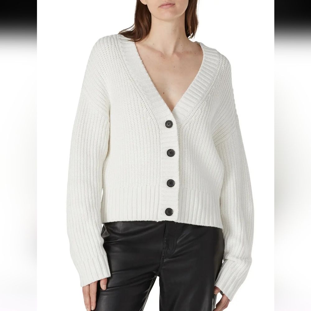 Marissa Webb White Chunky Cardigan Size